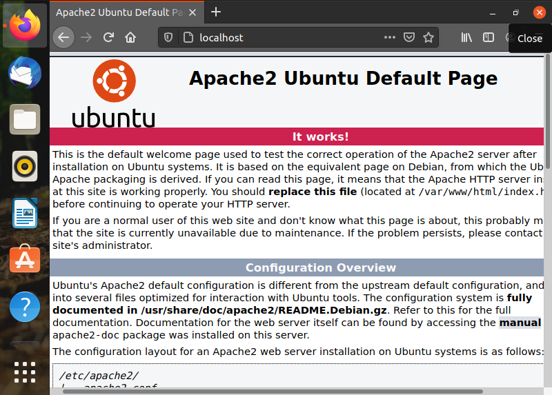 Apache installation verified 