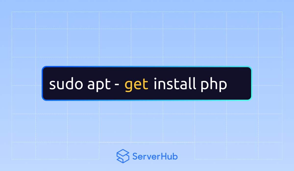 To install PHP, use the sudo apt get install php