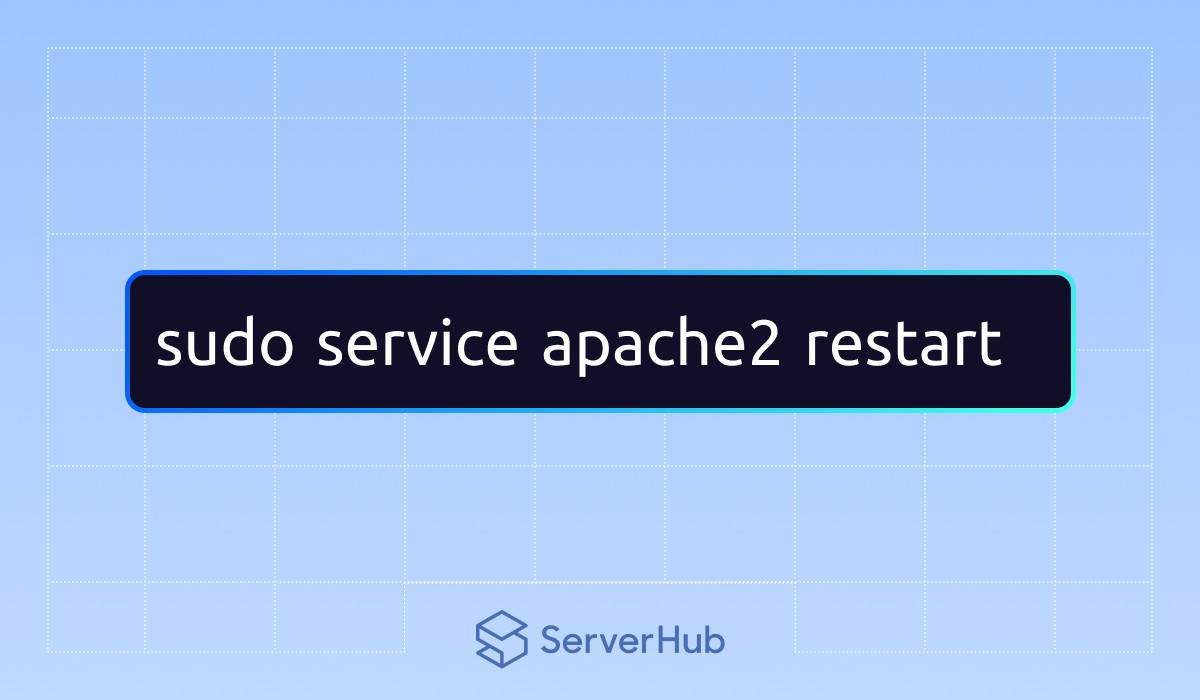 To restart the Apache web server, use the sudo service Apache restart command.
